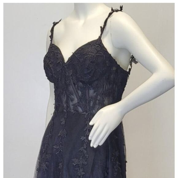 NWT Black Formal Gown Prom Dress Wedding Party Bridesmaid MOTB - Picture 6 of 15